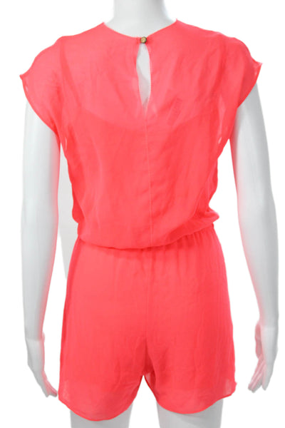 Dolce Vita Women Pink V-Neck Sleeveless Jumpsuit Solid 100% Polyester Size XS