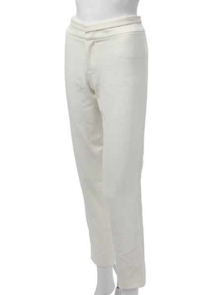 Haute Hippie Women Dress Pants White Triacetate Blend Button Size 6