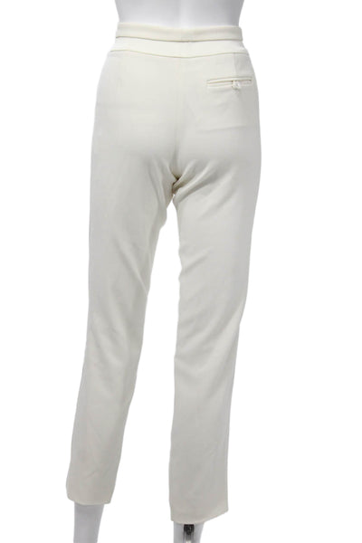 Haute Hippie Women Dress Pants White Triacetate Blend Button Size 6