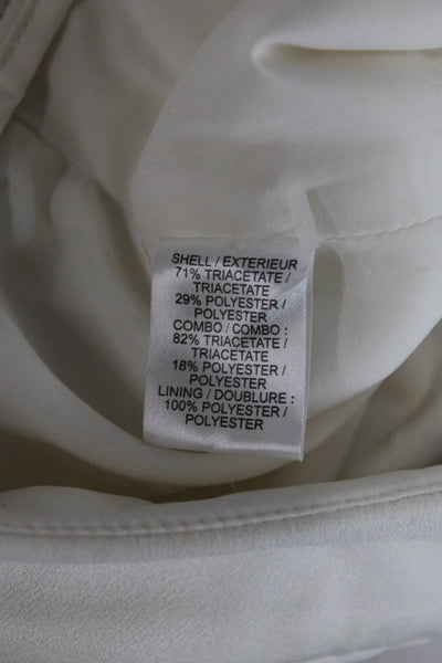 Haute Hippie Women Dress Pants White Triacetate Blend Button Size 6