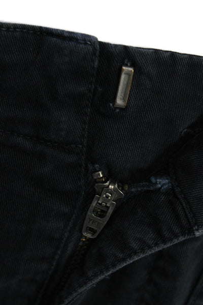 Nili Lotan Women Cargo Cropped Jogger Pants Black Hook & Eye Size 2