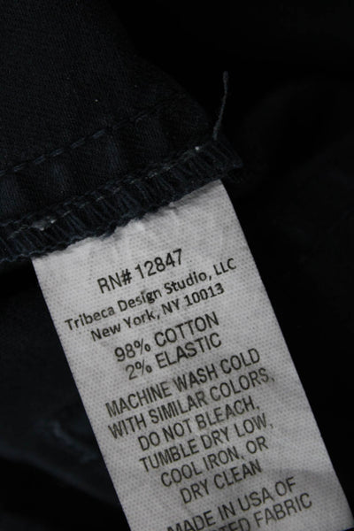 Nili Lotan Women Cargo Cropped Jogger Pants Black Hook & Eye Size 2