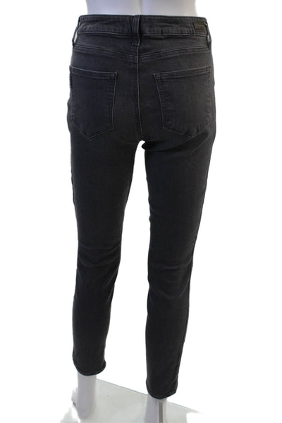 Paige Women Dark Gray Ankle Skinny Jeans Mid Rise Button Size 29
