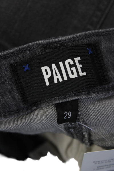 Paige Women Dark Gray Ankle Skinny Jeans Mid Rise Button Size 29