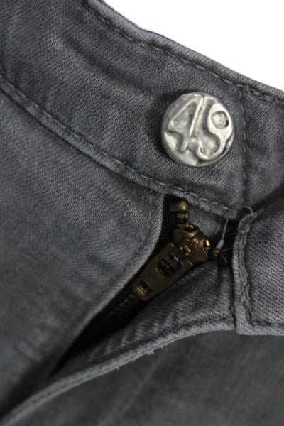 AG Adriano Goldschmied Women Ankle Cropped Gray Low Rise Jeans Size 28