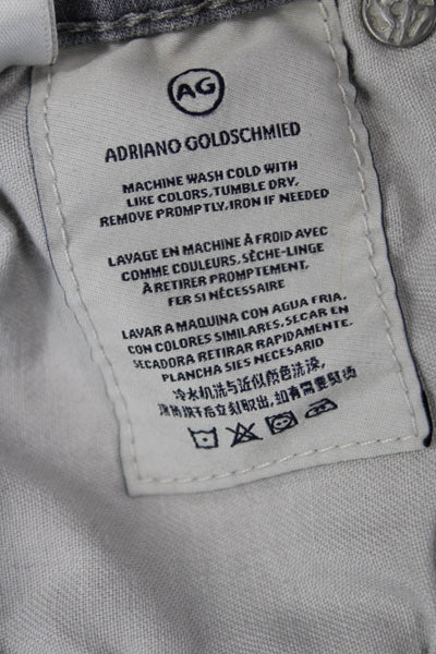 AG Adriano Goldschmied Women Ankle Cropped Gray Low Rise Jeans Size 28