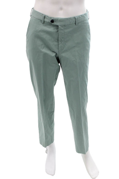 Maus & Hoffman Mens Cropped Chino Pants Green Buckle Size 52
