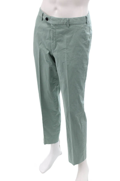 Maus & Hoffman Mens Cropped Chino Pants Green Buckle Size 52