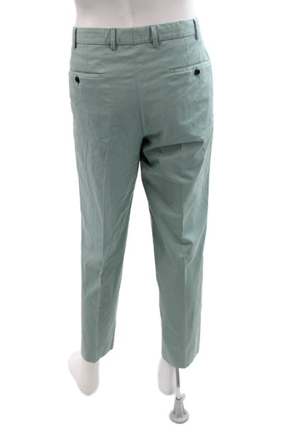 Maus & Hoffman Mens Cropped Chino Pants Green Buckle Size 52