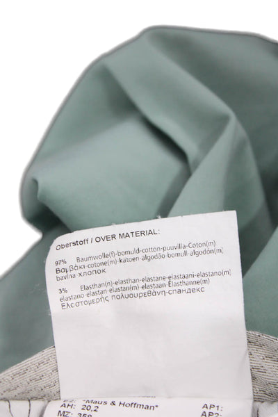 Maus & Hoffman Mens Cropped Chino Pants Green Buckle Size 52