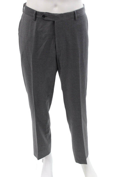 Maus & Hoffman Mens Dress Pants Gray 100% Cotton Classic Size 36