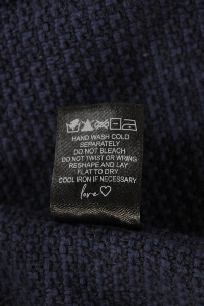 Nic + Zoe Women Cardigan Dark Blue Long Sleeve Size S