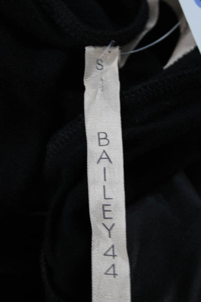 Bailey 44 Women Biker Round Neck Long Sleeve Black Sweater Size S