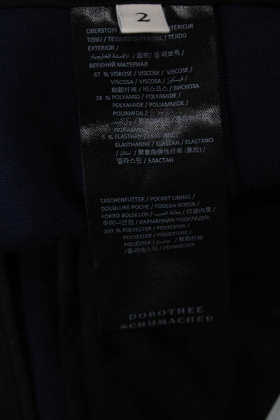 Dorothee Schumacher Women Dress Pants Dark Blue Size 2