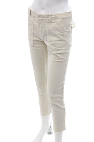Nili Lotan Women Cropped Ankle Pants Beige Size 2