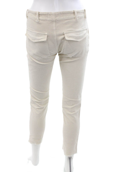 Nili Lotan Women Cropped Ankle Pants Beige Size 2