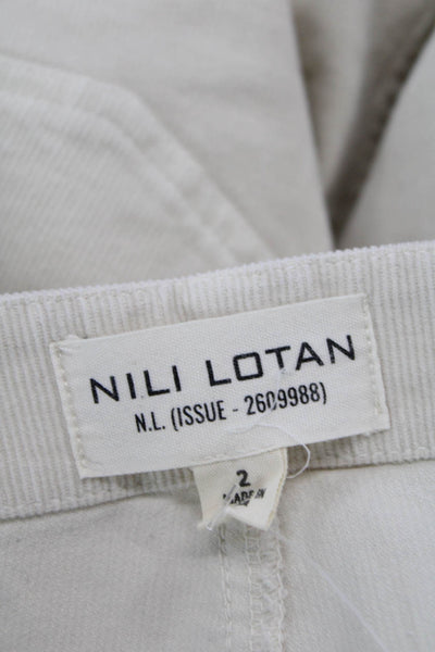 Nili Lotan Women Cropped Ankle Pants Beige Size 2
