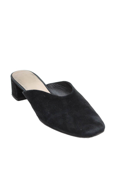 Loeffler Randall Womens Suede Slide On Clog Heels Black Size 8 B