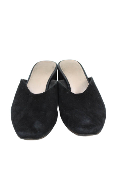 Loeffler Randall Womens Suede Slide On Clog Heels Black Size 8 B