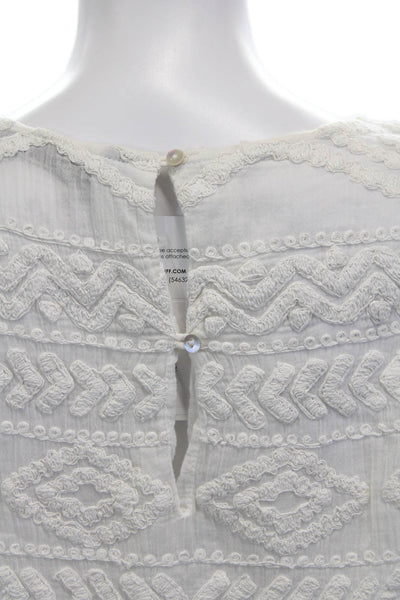 Zara Woman Women Boho Sleeveless Square Neck Tunic White Size M
