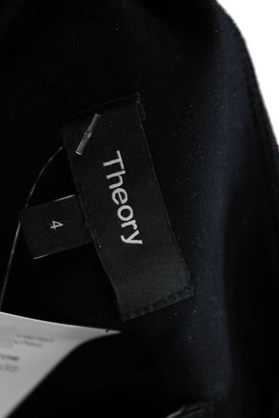 Theory Womens Cropped Capri Pants Black Size 4