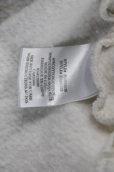 Z Supply Womens Tunic Sweatshirt Beige Long Sleeve 80% Cotton Size XS