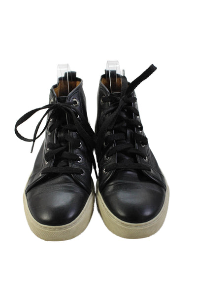 Ralph Lauren Purple Label Womens Leather High Top Sneakers Black Size 37 7 B