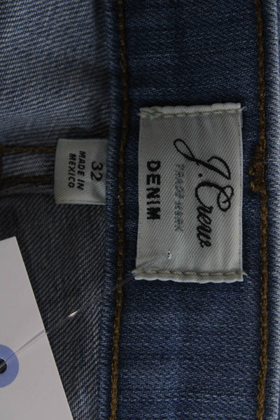 J Crew Womens Blue A-Line Skirt Knee Length Cotton Size 32
