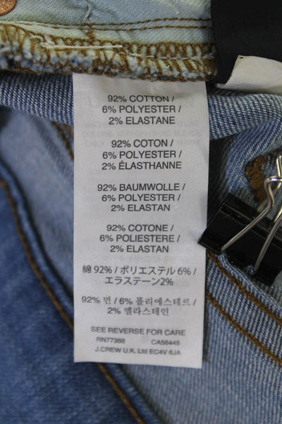 J Crew Womens Blue A-Line Skirt Knee Length Cotton Size 32