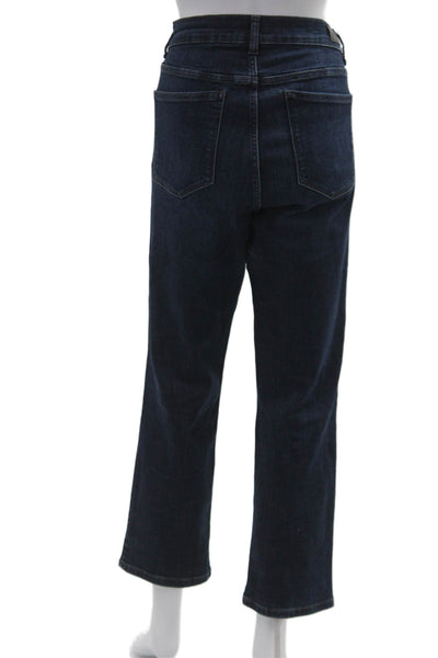 DL1961 Womens Dark Blue Cropped Straight Jeans High Rise Size 31