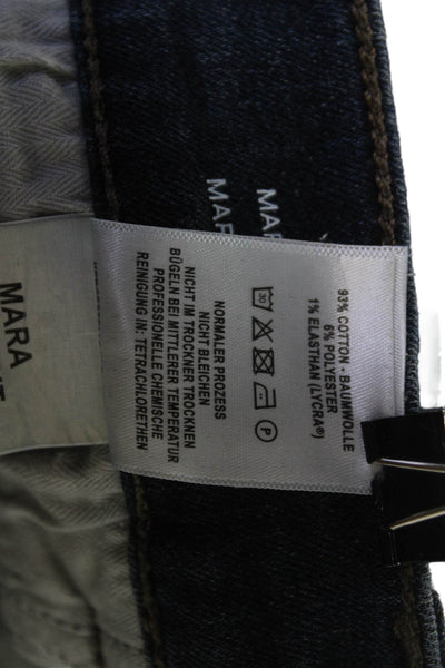 DL1961 Womens Dark Blue Cropped Straight Jeans High Rise Size 31