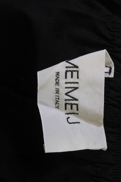 Meimeij Womens Cropped Black Dress Pants Cotton Blend Size 44