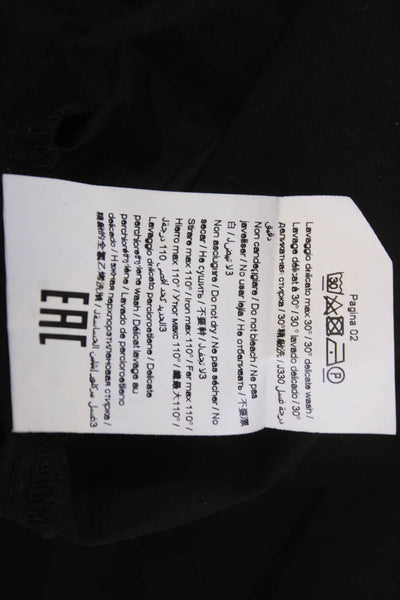 Meimeij Womens Cropped Black Dress Pants Cotton Blend Size 44