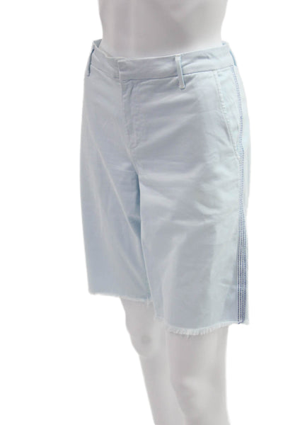 Sundry Unisex Light Blue Chino Shorts Button Cotton Blend Size 28