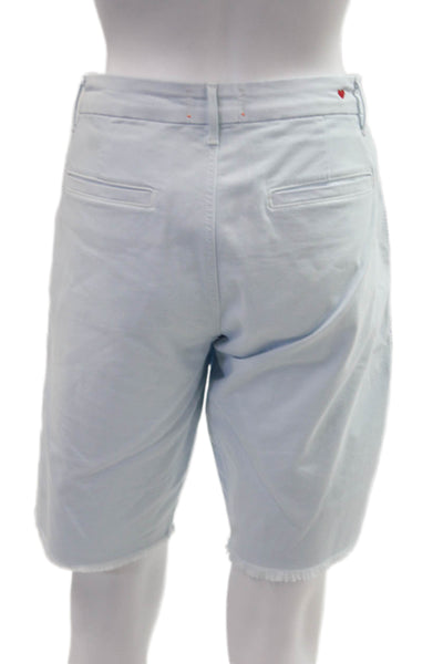 Sundry Unisex Light Blue Chino Shorts Button Cotton Blend Size 28