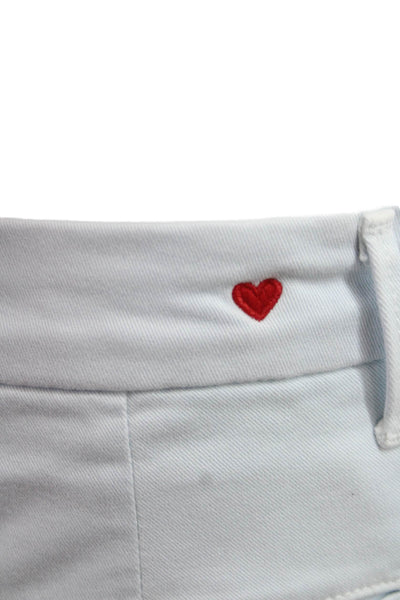 Sundry Unisex Light Blue Chino Shorts Button Cotton Blend Size 28