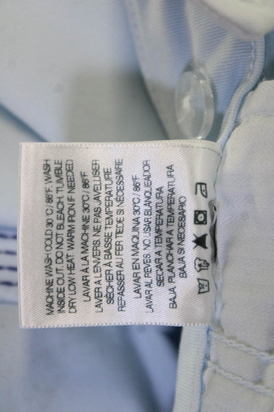 Sundry Unisex Light Blue Chino Shorts Button Cotton Blend Size 28