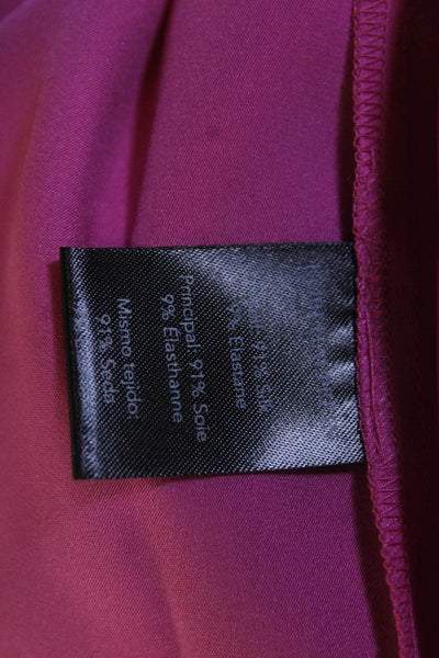 Kobi Halperin Women Blouse Pink Silk High Neck Sleeveless Size M