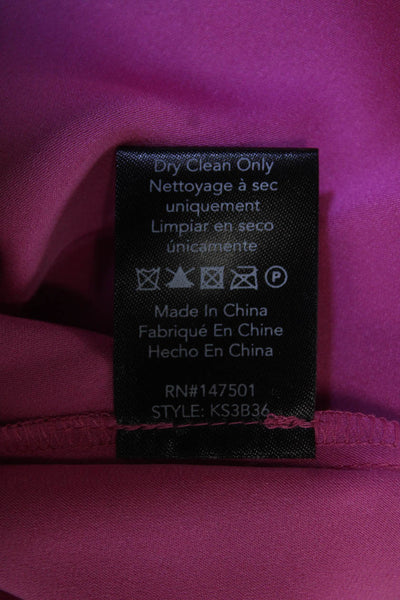 Kobi Halperin Women Blouse Pink Silk High Neck Sleeveless Size M