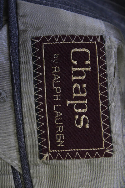 Nordstrom Mens Striped Gray Collared Suit Jacket Button Longsleeve Size 42