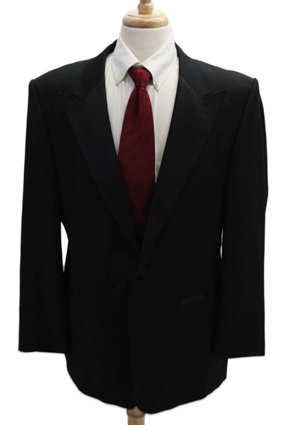 Boss Hugo Boss Mens Tuxedo Jacket Black Virgin Wool Button Size 42