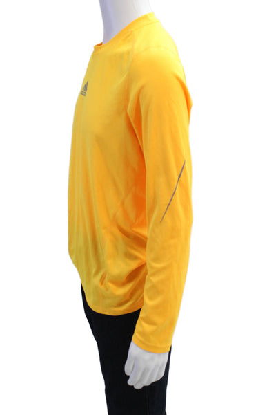 Adidas Mens Yellow Long Sleeve T-Shirt 100% Polyester Size M
