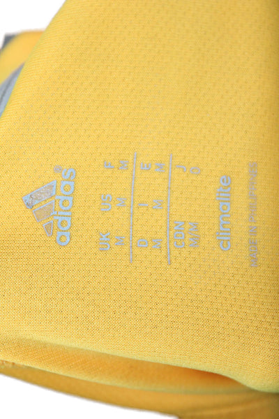 Adidas Mens Yellow Long Sleeve T-Shirt 100% Polyester Size M