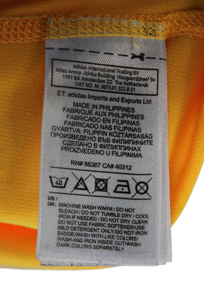 Adidas Mens Yellow Long Sleeve T-Shirt 100% Polyester Size M