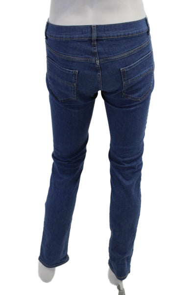 Bugatchi Mens Skinny Straight Dark Blue Jeans Button Size 30