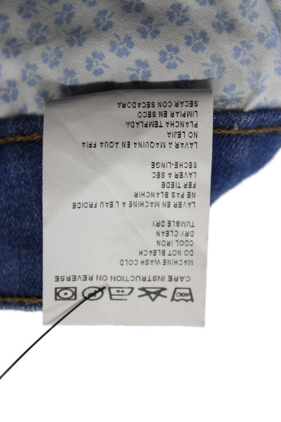 Bugatchi Mens Skinny Straight Dark Blue Jeans Button Size 30