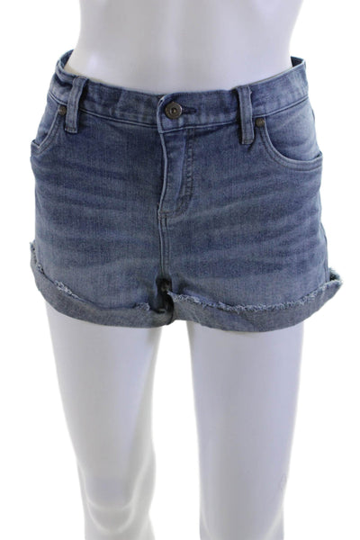 Carve Designs Unisex Blue Organic Cotton Spandex Beach Solid Shorts Size 8