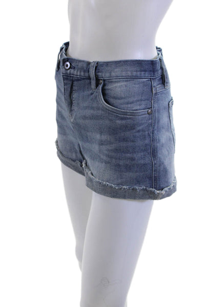 Carve Designs Unisex Blue Organic Cotton Spandex Beach Solid Shorts Size 8