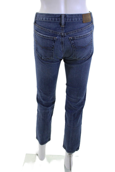 Polo Ralph Lauren Women Ankle Cropped Dark Blue Mid Rise Jeans Size 25
