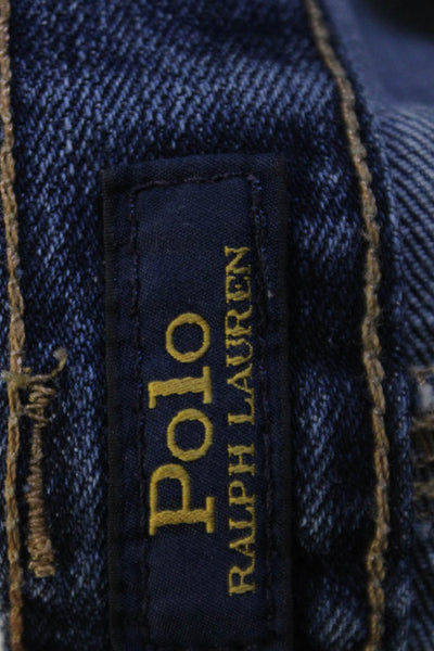 Polo Ralph Lauren Women Ankle Cropped Dark Blue Mid Rise Jeans Size 25